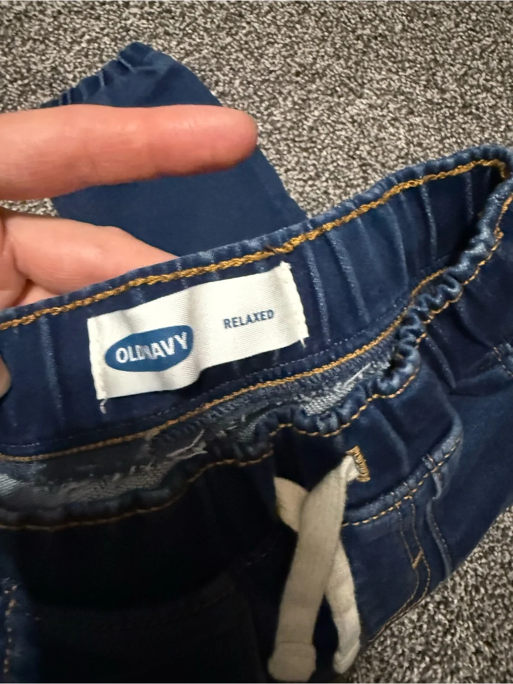 Old navy relaxed denim jogger pants 18-24 month